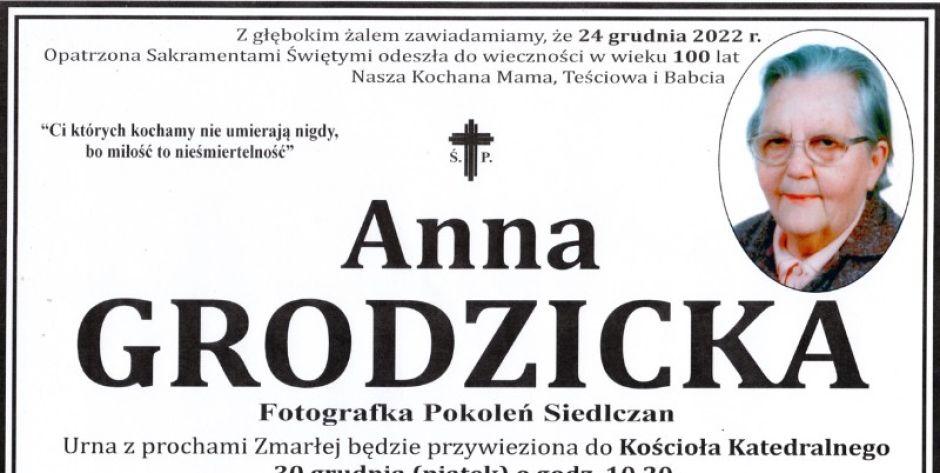 Zmarła wieloletnia siedlecka fotografka Anna Grodzicka