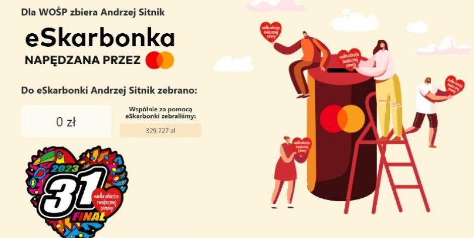Prezydent Andrzej Sitnik zachęca do wsparcia WOŚP i zakłada eSkarbonkę