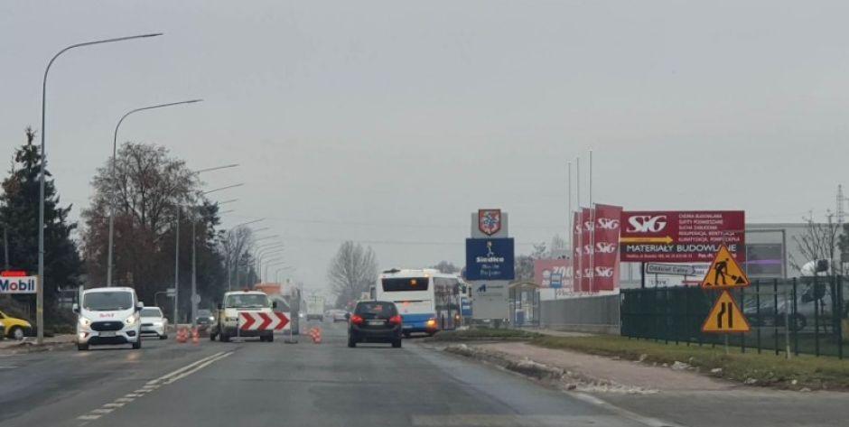 Utrudnienia na ul. Brzeskiej w Siedlcach
