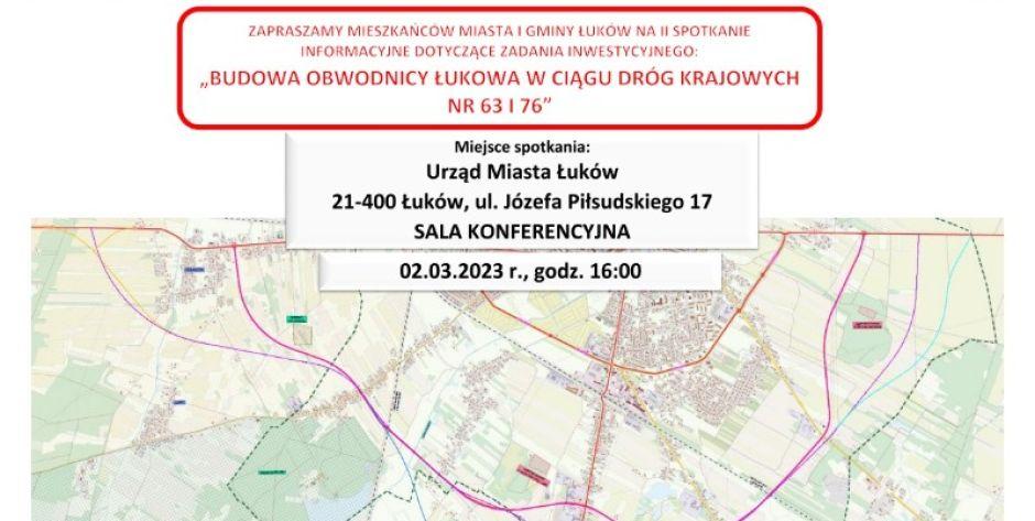 Konsultacje dla mieszkańców dotyczące budowy obwodnicy Łukowa 