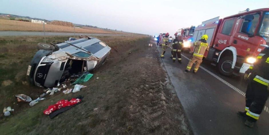 Bus zjechał do rowu. Podróżowali nim obywatele Mołdawii