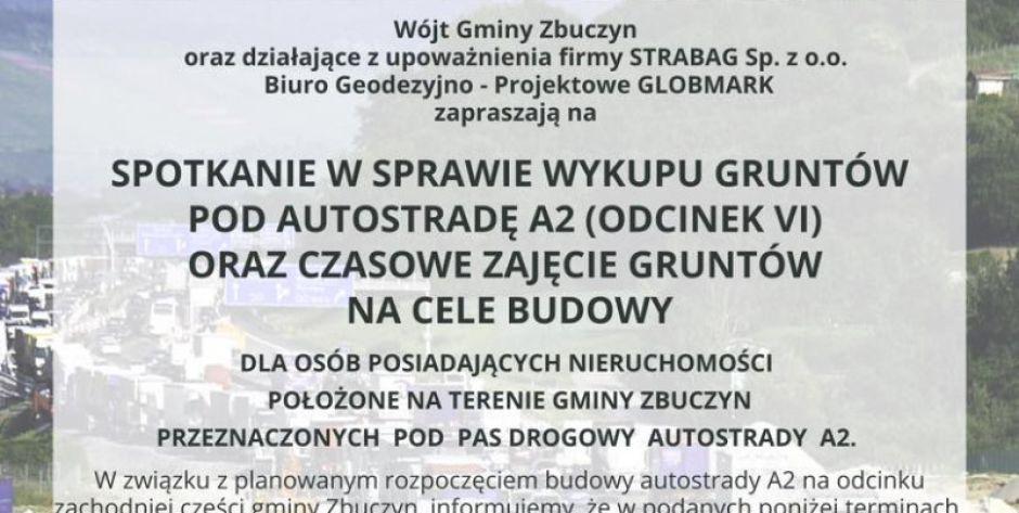 Spotkania na temat przebiegu autostrady na terenie gminy Zbuczyn