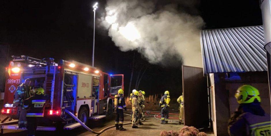 Pożar kurnika w Cisiu  Zagrudziu