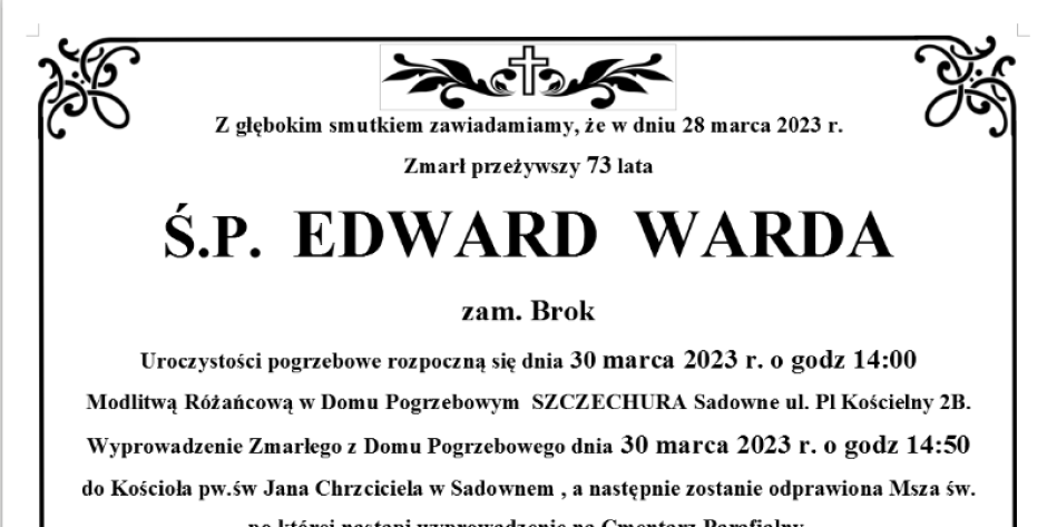 Zmarł były komendant policji w Węgrowie