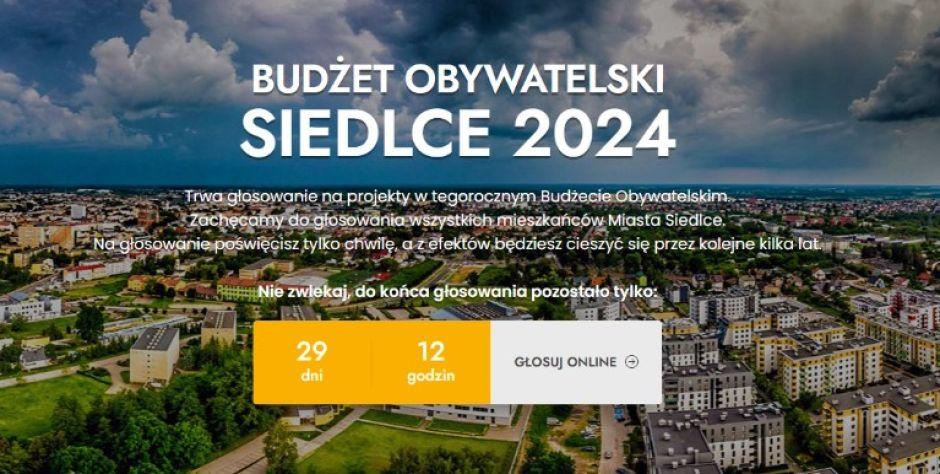 Zagłosuj w Budżecie Obywatelskim i zdecyduj, jakie inwestycje będą realizowane w Siedlcach w 2024 roku!