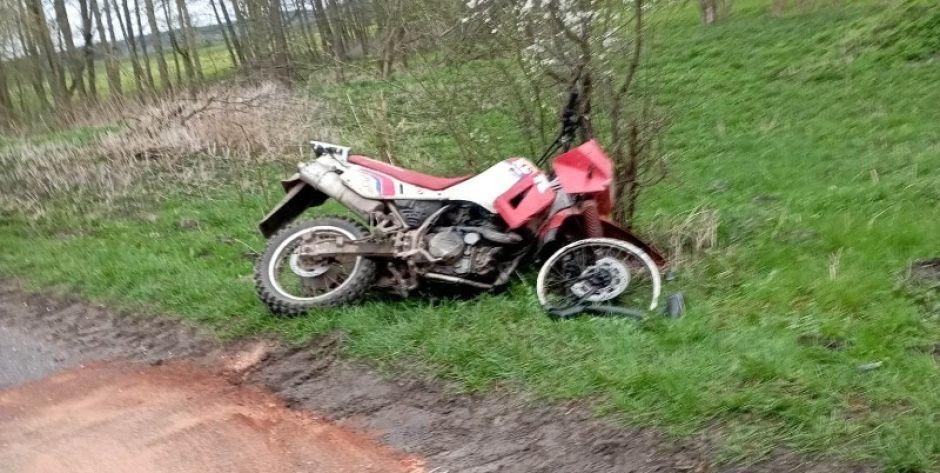 Wypadek z udziałem motocylisty