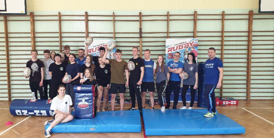 Lekcja rugby w Rolniku
