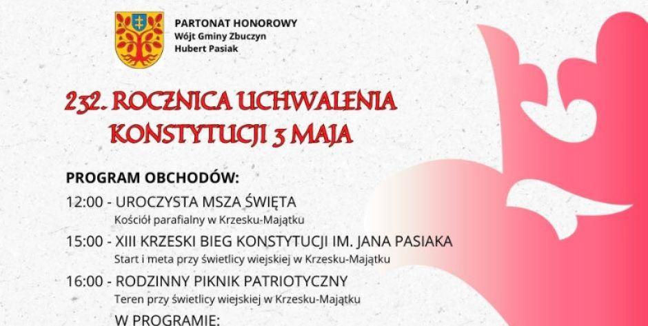 3 Maja w gminie Zbuczyn - bieg i piknik rodzinny. Będzie się działo! 