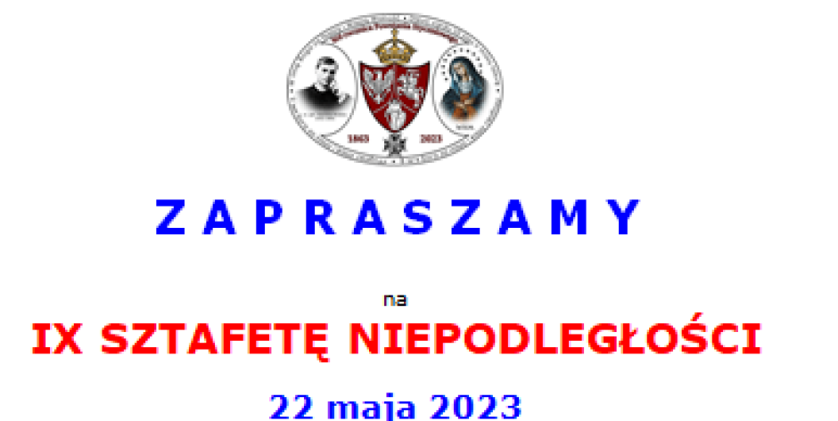 IX Sztafeta Niepodległości śladami ks. generała Stanisława Brzóski - trasa Łuków –Siedlce – Sokołów Podlaski