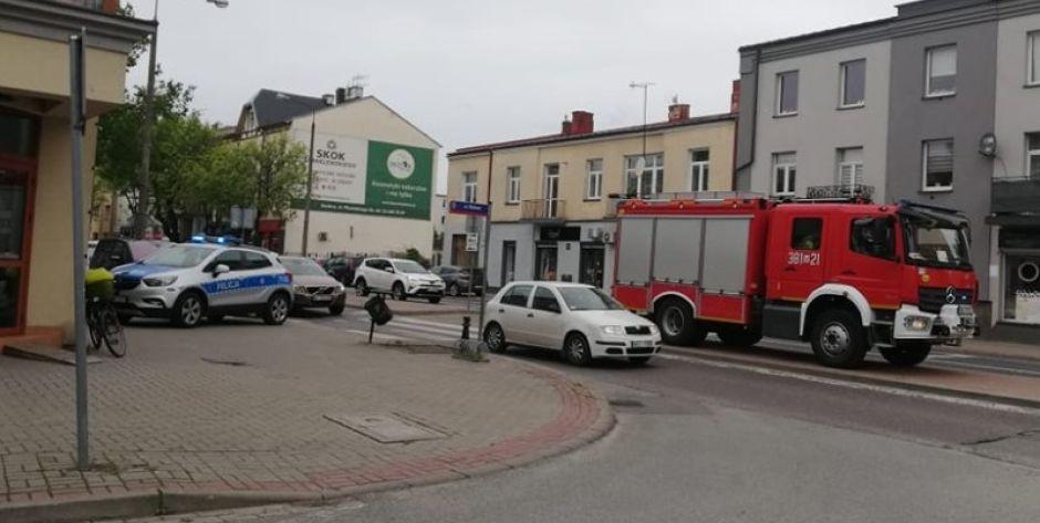 Interwencja strażaków na ul. Piłsudskiego w Siedlcach 