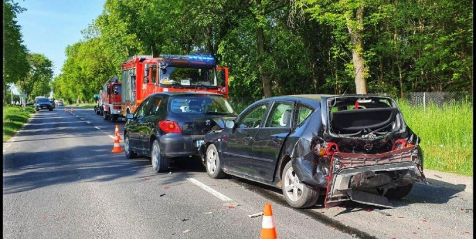 Wypadek w Suchożebrach - 6 osób poszkodowanych