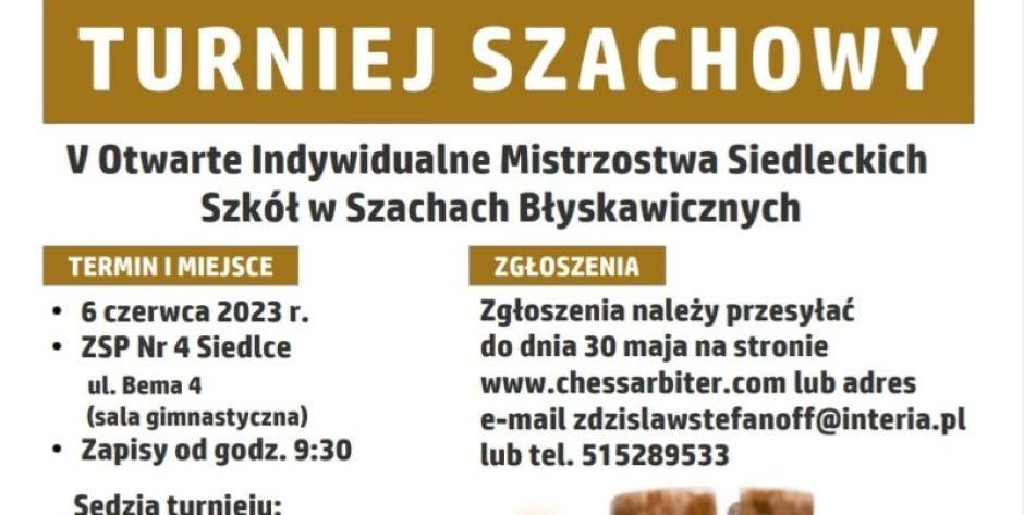 V Indywidualne Mistrzostwa Siedleckich Szkół w Szachach Błyskawicznych