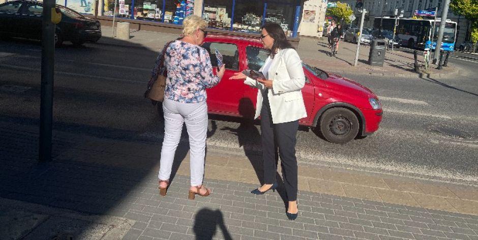 Kamila Gasiuk-Pihowicz zachęcała siedlczan do udziału w Marszu 4 czerwca