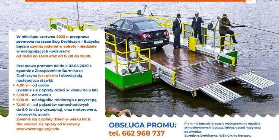 Rusza przeprawa promowa Bużyska-Drohiczyn