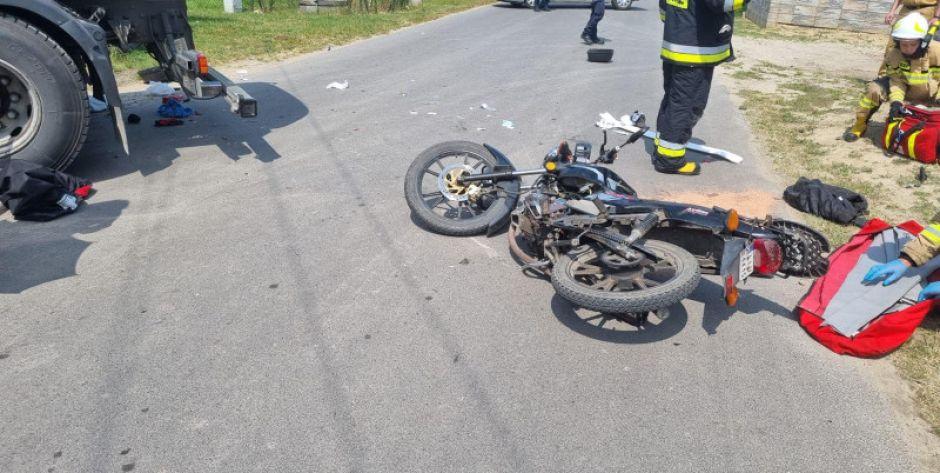 Motocyklista ciężko ranny