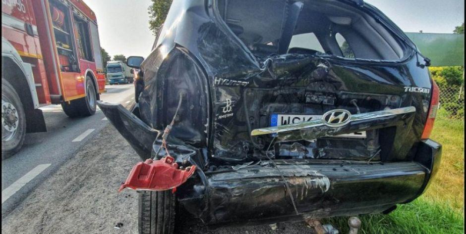 Kolizja w Ujrzanowie. Iveco wjechał w Hyundaia