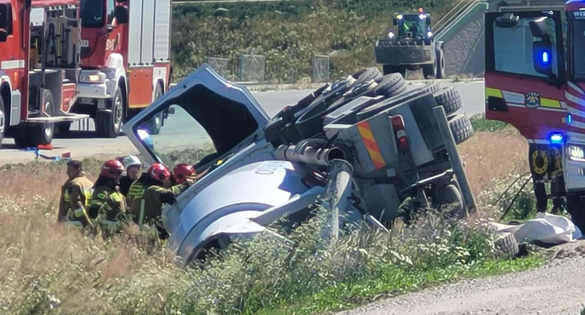 Rzążew: Wypadek przy budowie autostrady (aktualizacja)