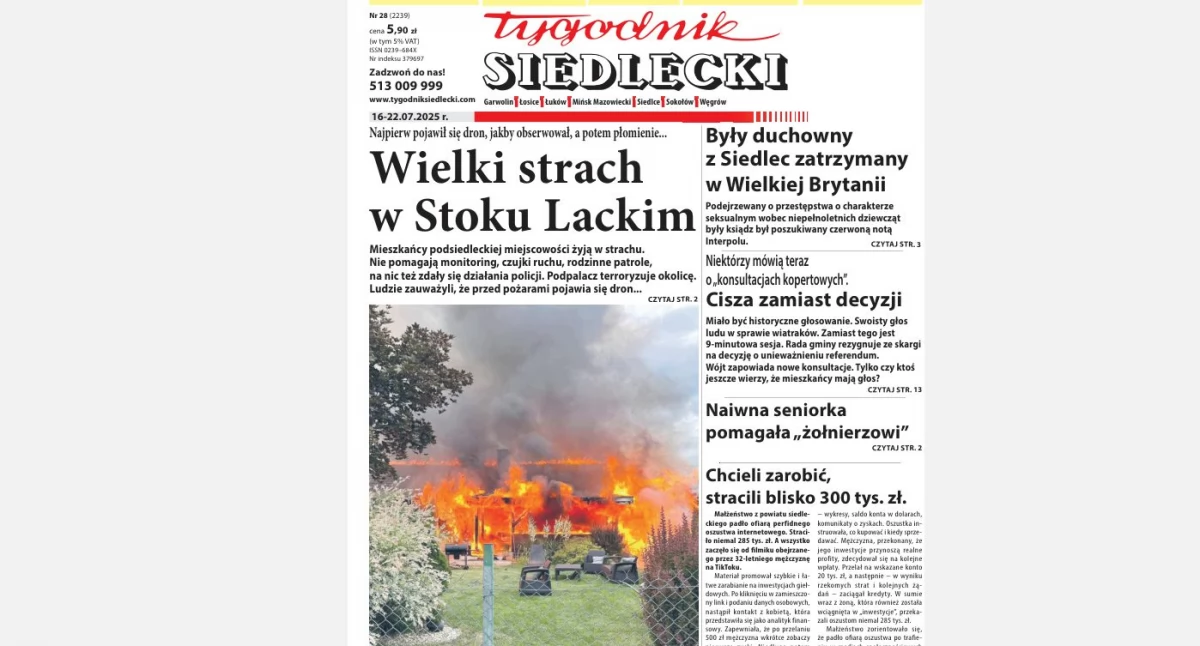 Wielki strach w Stoku Lackim - przeczytaj najnowszy „TS”!
