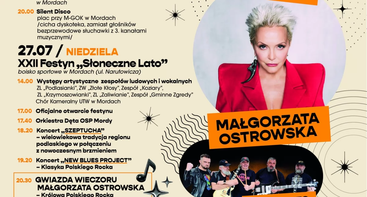 Dni Miasta i Gminy Mordy - trzy dni nie tylko z muzyką