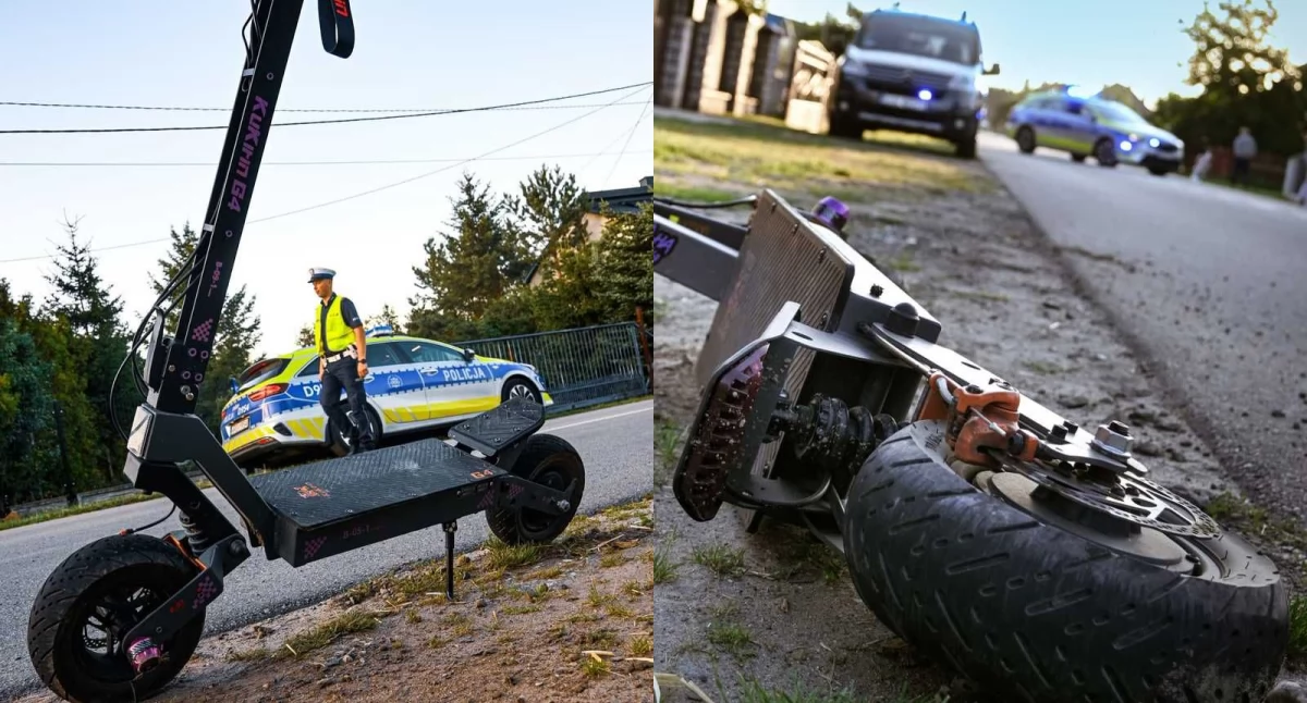 Poważny wypadek na elektrycznej hulajnodze - 22-latek i 19-latka z dotkliwymi obrażeniami