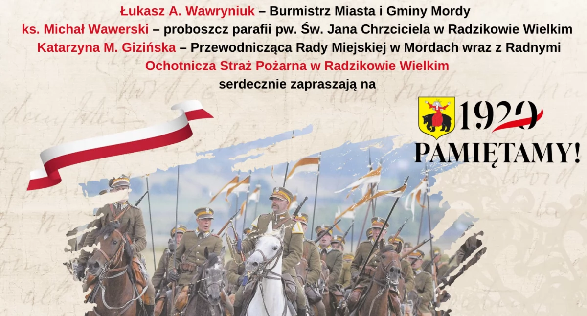Gmina Mordy uczci Święto Wojska Polskiego i rocznicę „Cudu nad Wisłą”
