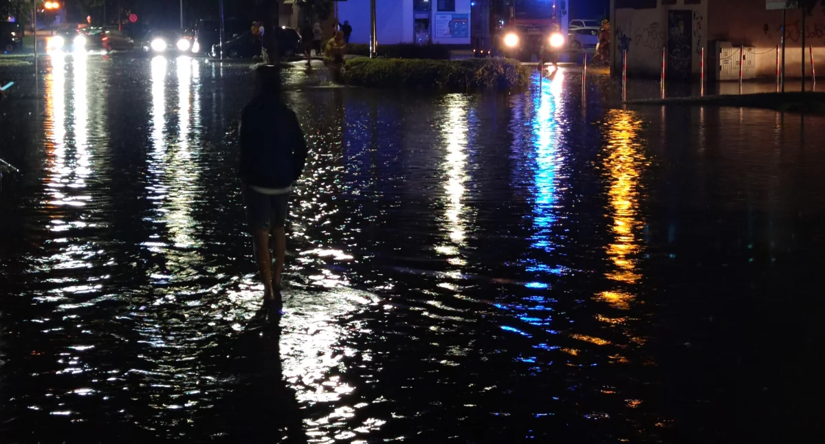Zalane Siedlce po ulewie i burzy