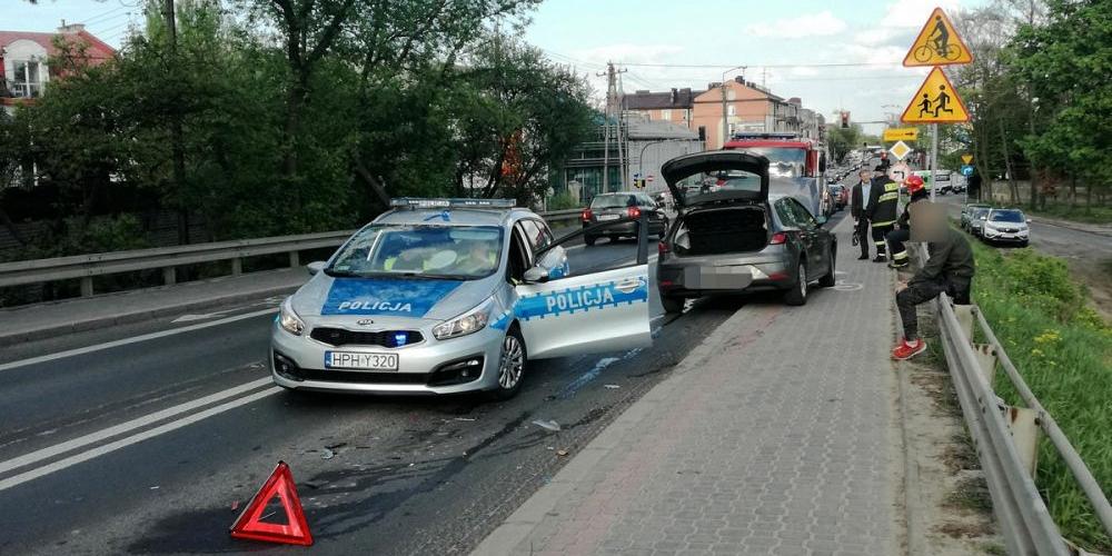 Zderzenie na wiadukcie