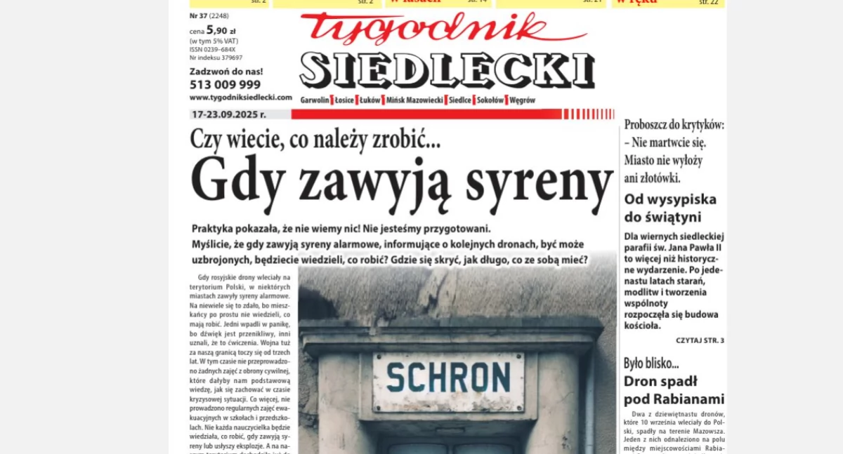Czy wiecie, co zrobić, gdy zawyją syreny? Przeczytaj najnowszy numer „TS”!