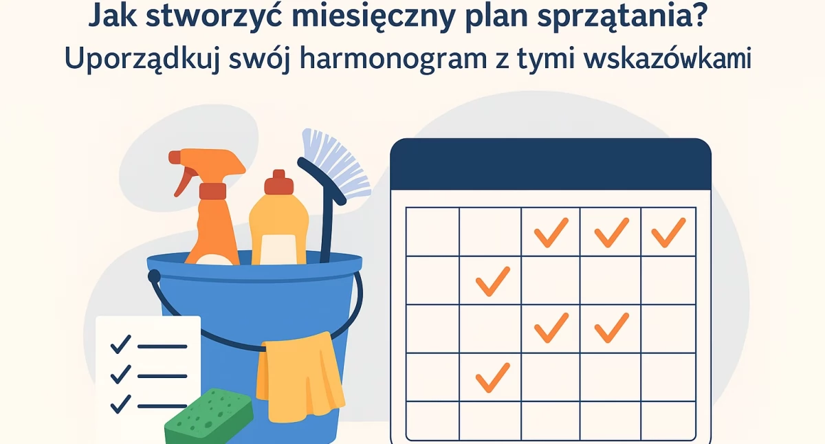 Jak stworzyć miesięczny plan sprzątania? Uporządkuj swój harmonogram z tymi wskazówkami