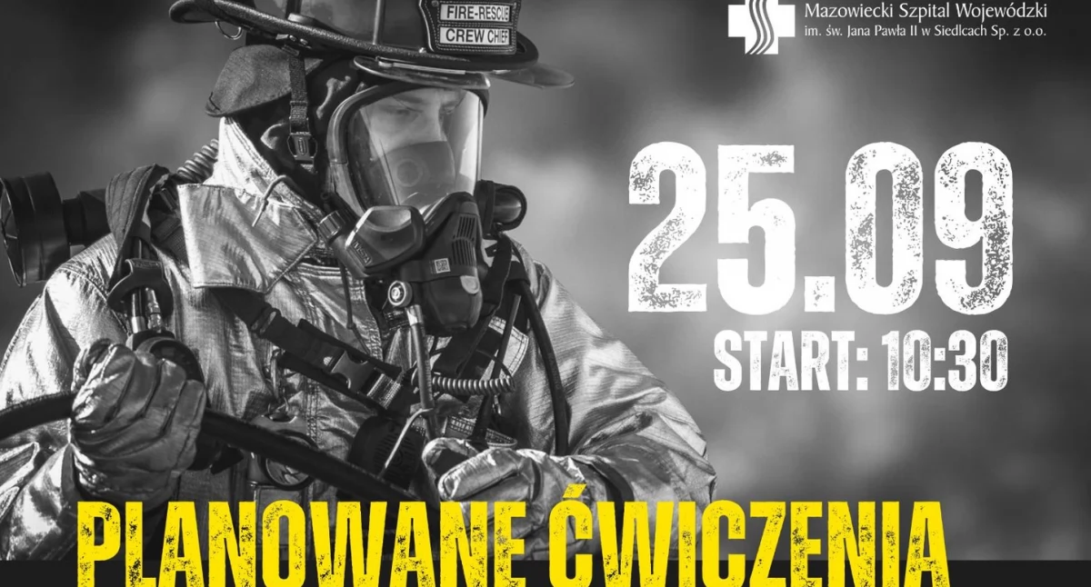Alarm w szpitalu w Siedlcach! Strażacy i ewakuacja pacjentów – to scenariusz ćwiczeń