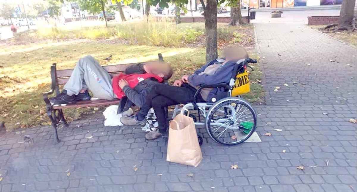 Siedlce: Ławki, zieleń i... menele