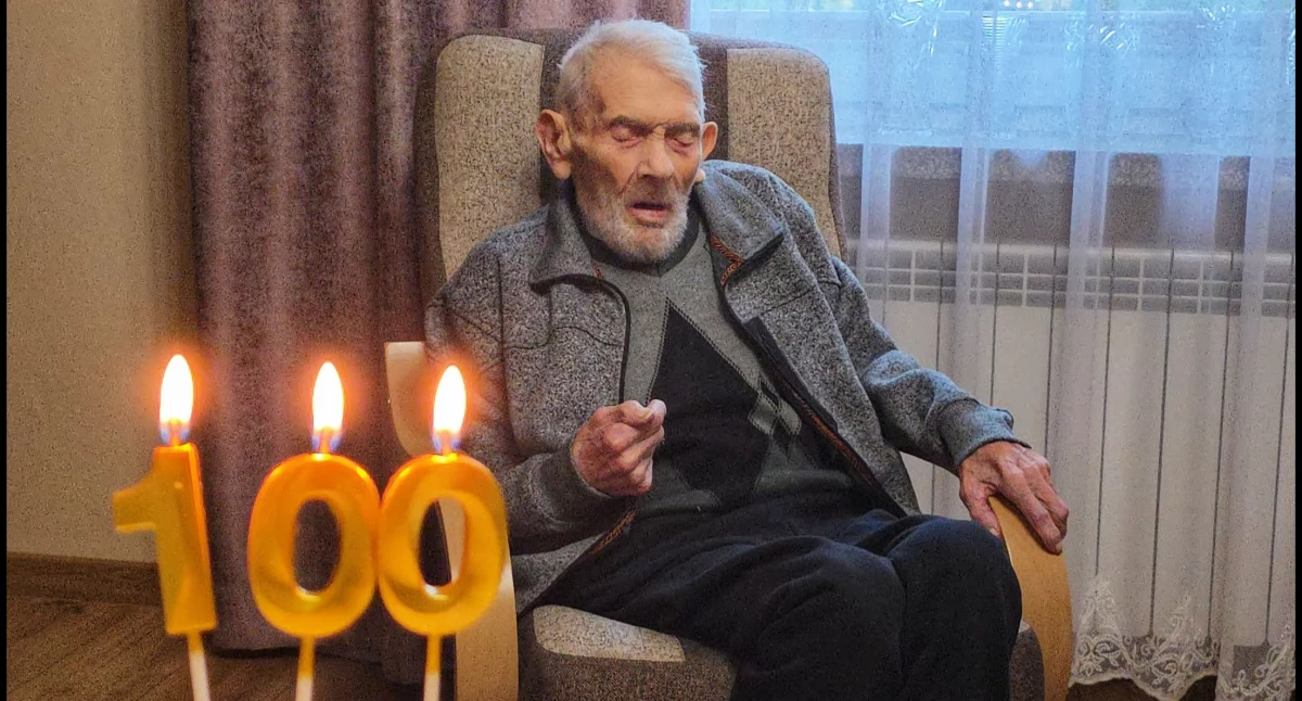 100. urodziny Janusza Księżopolskiego z Kisielan