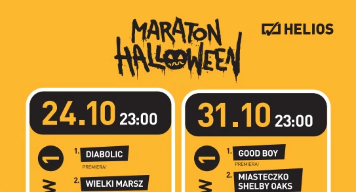 Nocny Maraton Filmowy Halloween w Kinie Helios 