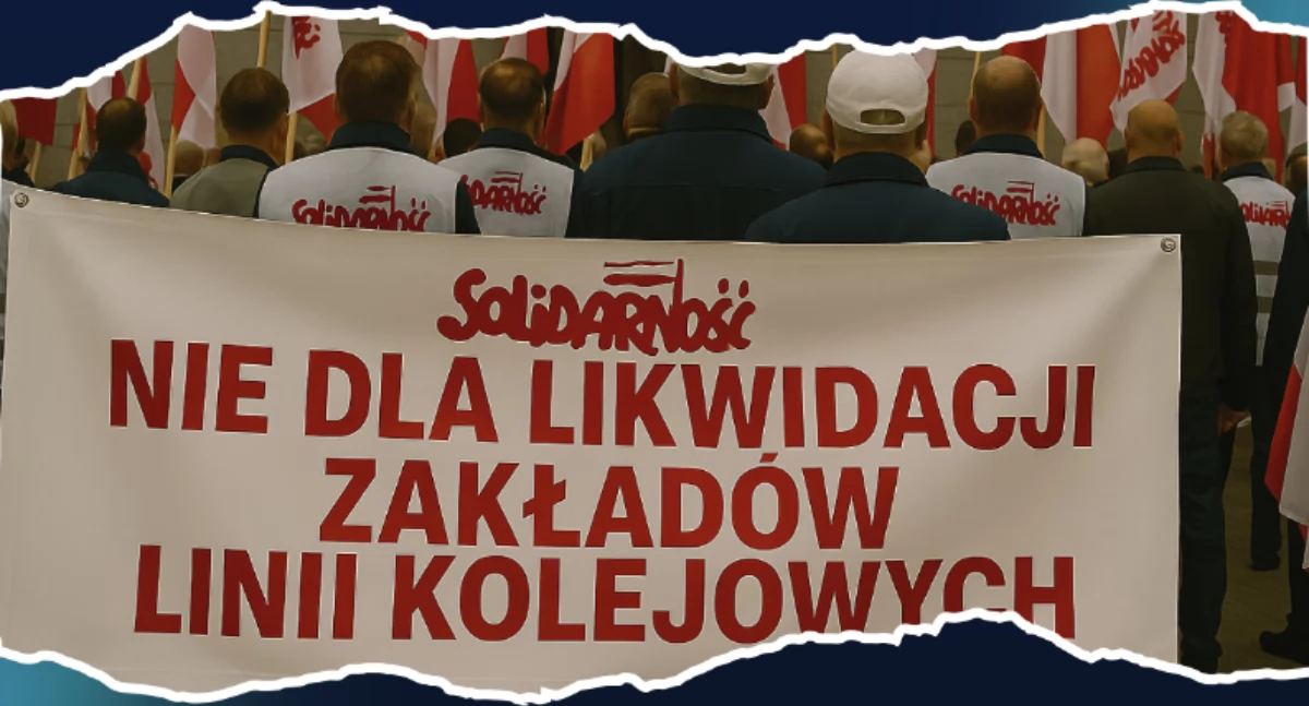 Pikieta przeciwko likwidacji Zakładu Linii Kolejowych w Siedlcach