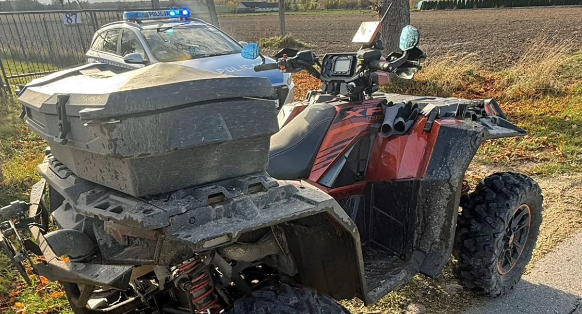 Pędził quadem we Wrotnowie. Został ukarany mandatem