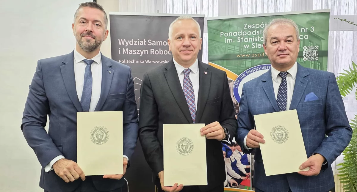 Siedlecka „Samochodówka” podpisała umowę z Politechniką Warszawską. Nowe możliwości dla uczniów i nauczycieli