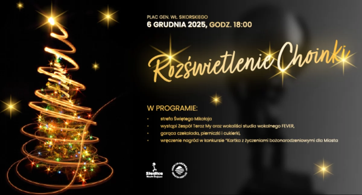 Siedlce: Uroczyste rozświetlenie miejskiej choinki