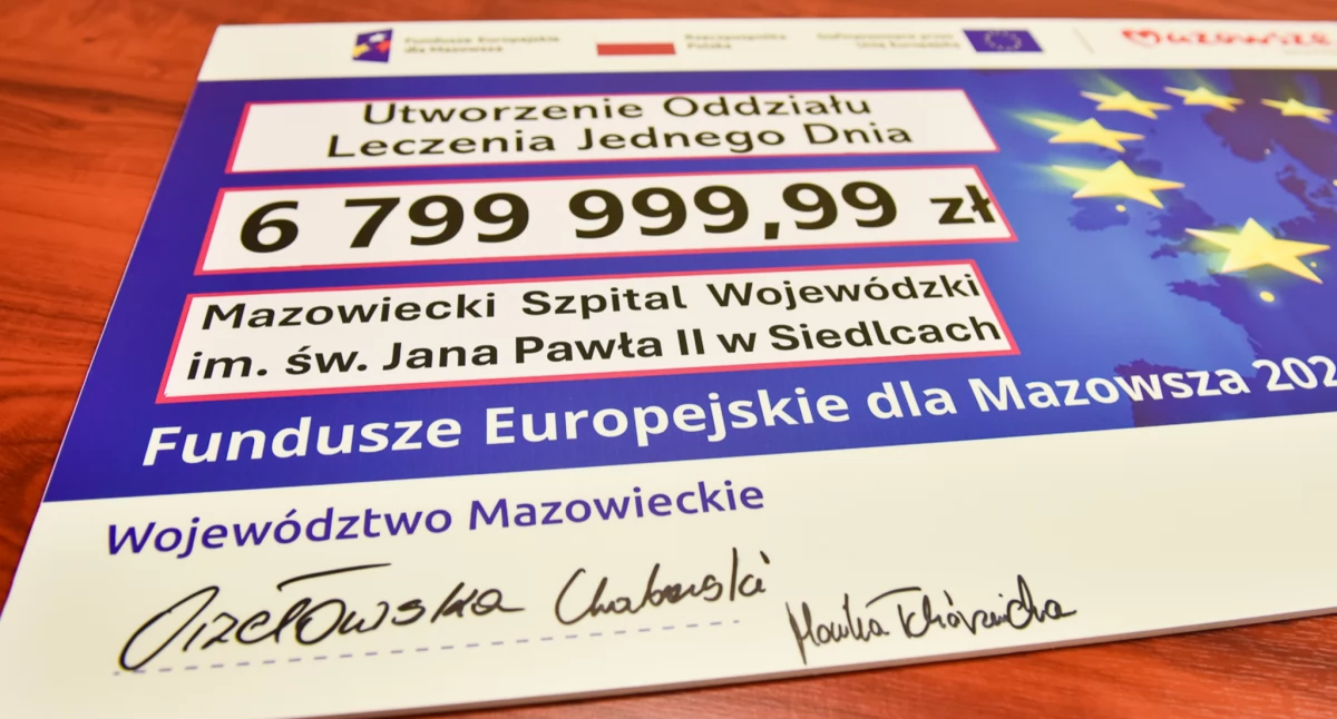 Szpital Wojewódzki otrzymał prawie 6,8 mln zł na Oddział Leczenia Jednego Dnia