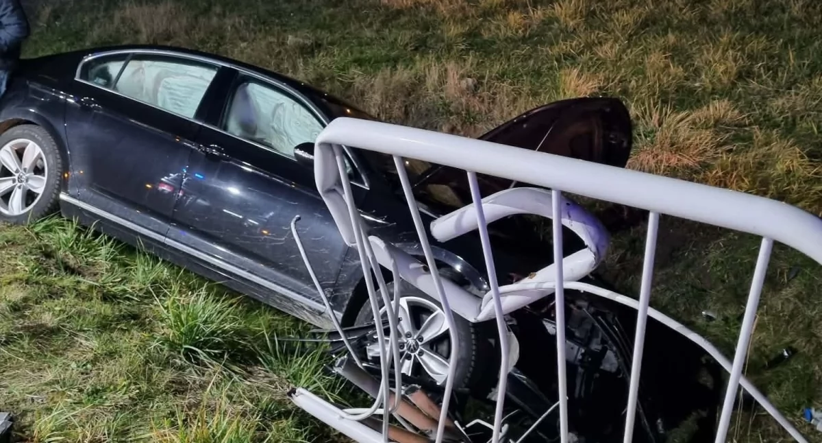 Wypadek pod Garwolinem na trasie S17. Pijany kierowca vw zderzył się z autem, kobieta trafiła do szpitala