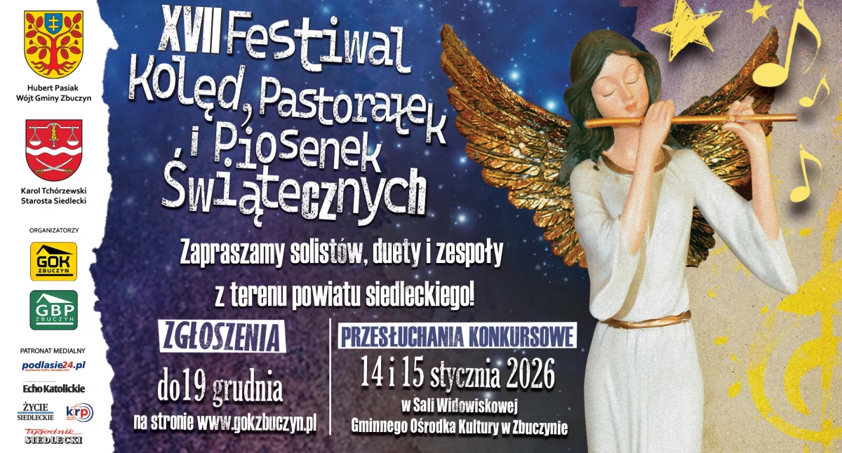 Ruszyły zgłoszenia do 17. Festiwalu Kolęd i Pastorałek w Zbuczynie. Termin upływa 19 grudnia