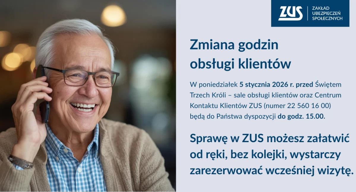 ZUS: Zmiana godzin obsługi klientów