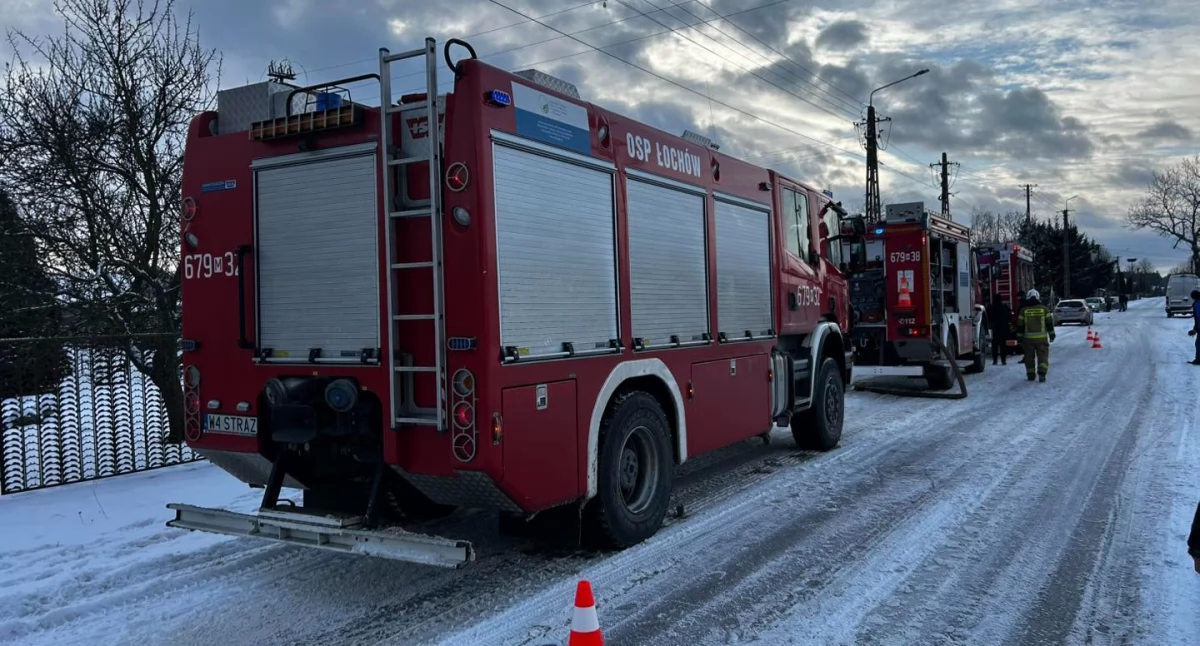 Pożar budynku mieszkalnego w Brzuzie, w gminie Łochów