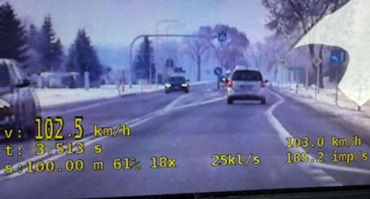 35-latka jechała w terenie zabudowanym z prędkością 102 km/h!