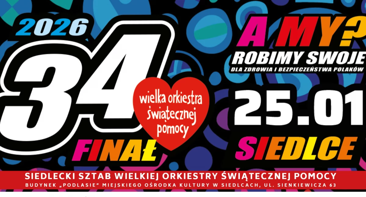 Siedlce: Wielka Orkiestra Świątecznej Pomocy – Gramy na zdrowie!