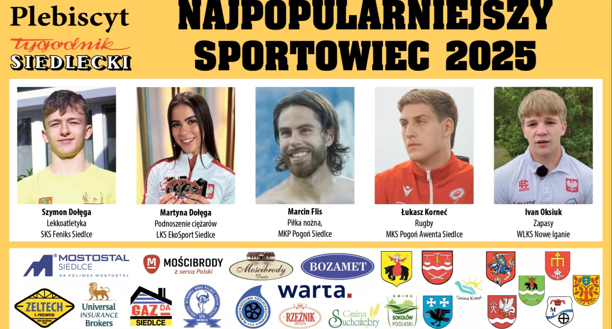 Najpopularniejszy Sportowiec 2025 roku - wybór należy do Was!