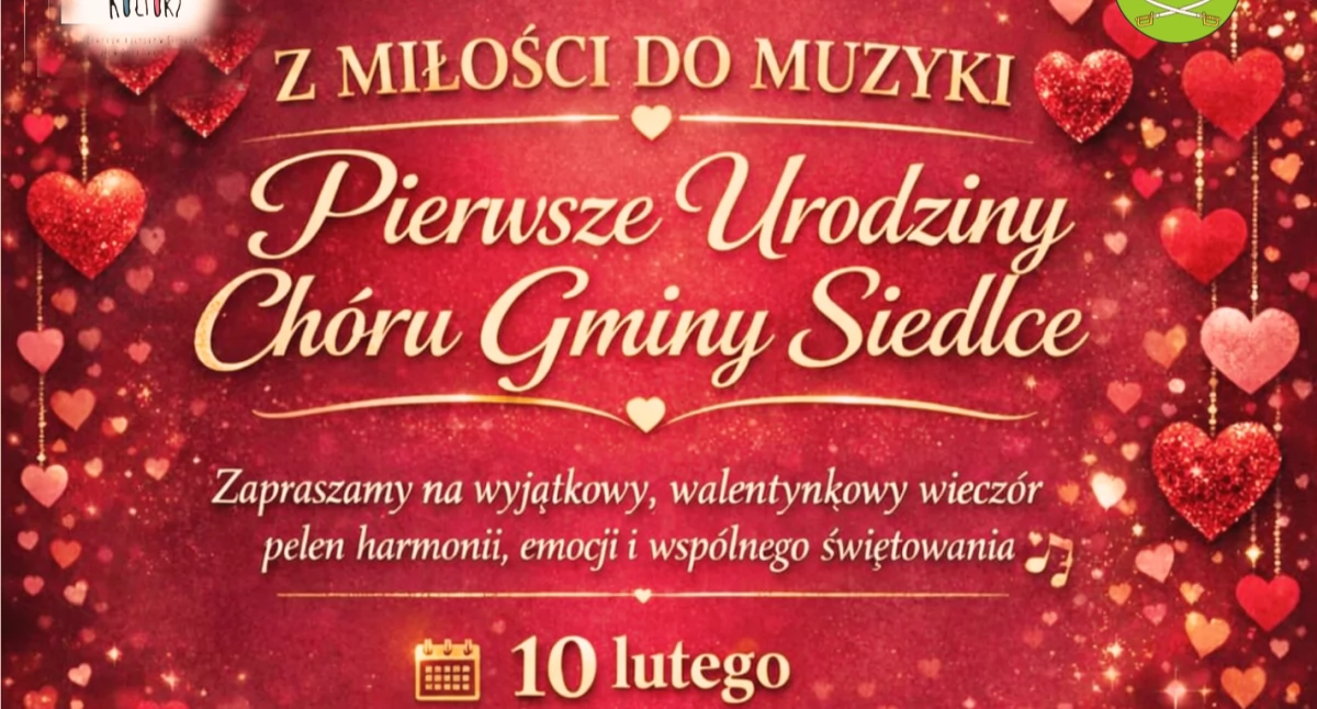 Koncert walentynkowy Chóru Gminy Siedlce. Pierwsze urodziny zespołu w Dworze w Ostrówku