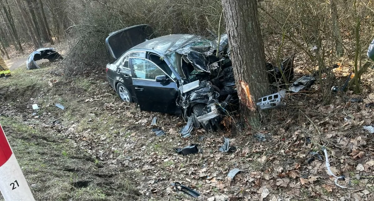 Wypadek na trasie Siedlce - Mokobody! Droga nieprzejezdna!