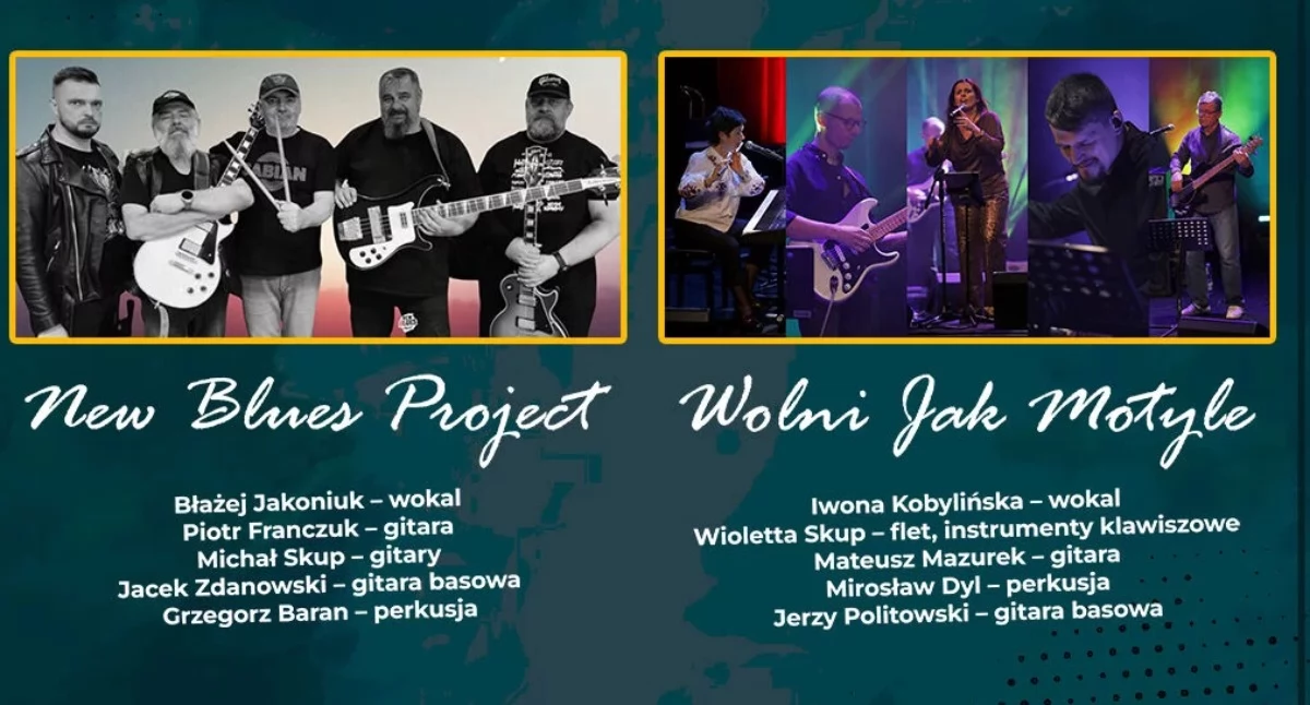 Siedlecka Fala Bluesa – koncert zespołów Wolni Jak Motyle & New Blues Project