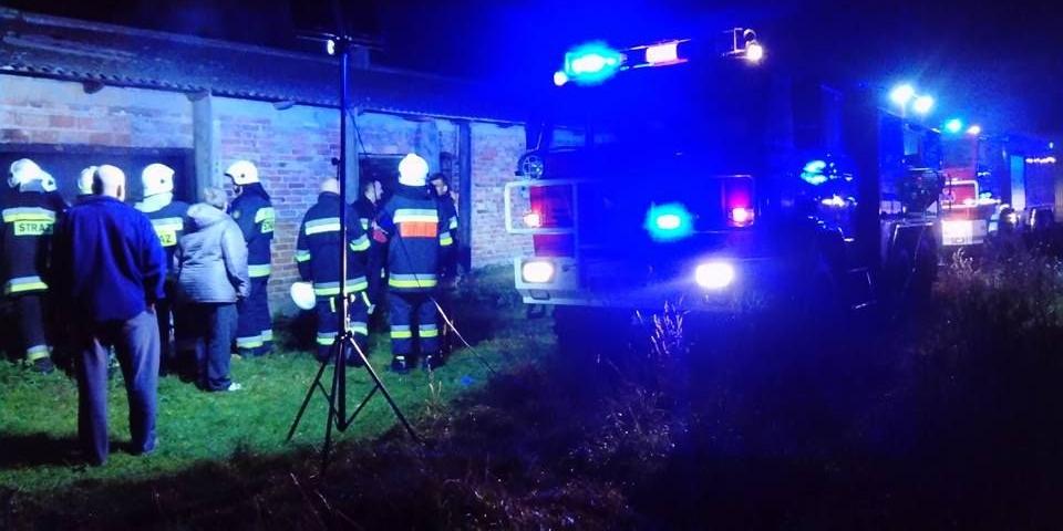 Nocny pożar w Budziskach