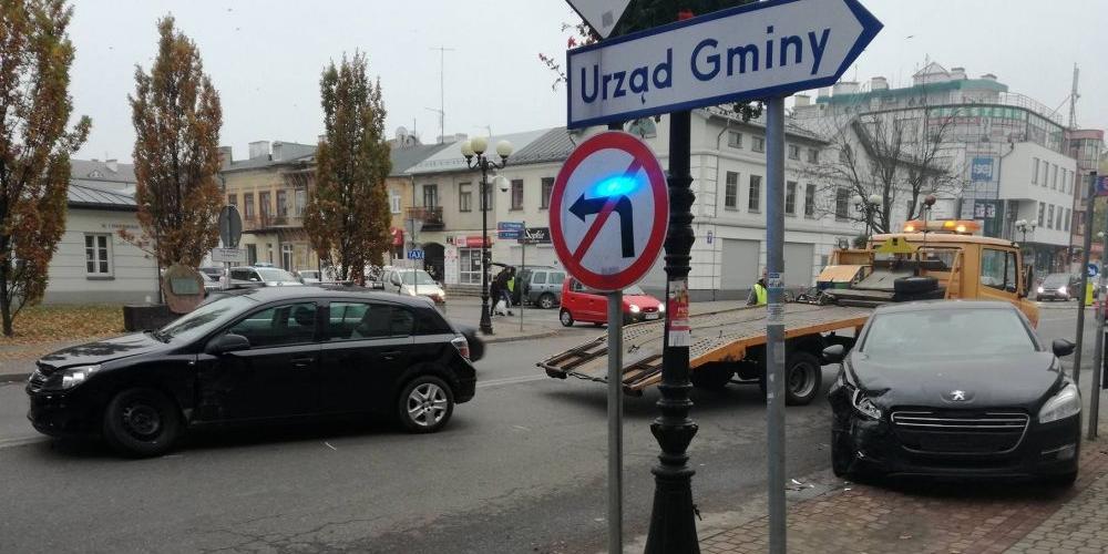 Wypadek na skrzyżowaniu.